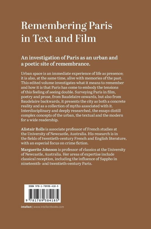 Produktbild: Remembering Paris in Text and Film