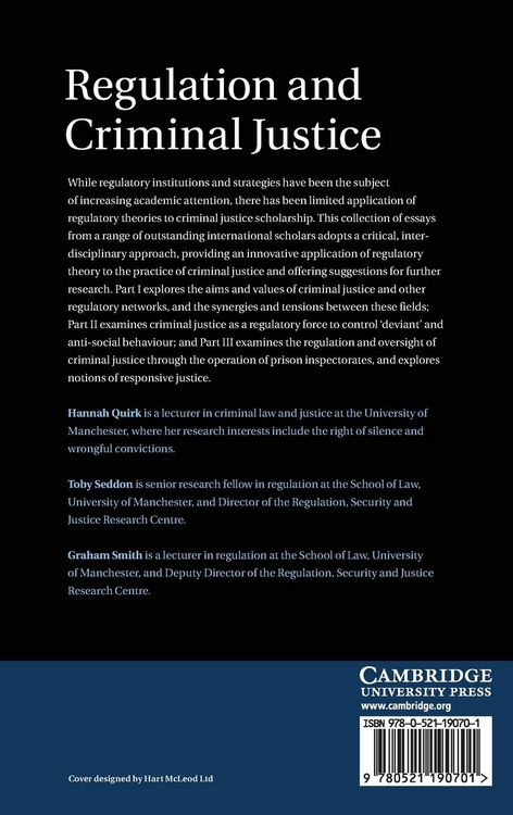 Produktbild: Regulation and Criminal Justice