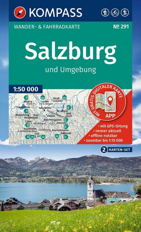 Produktbild: KOMPASS Wanderkarten-Set 291 Salzburg und Umgebung (2 Karten) 1:50.000
