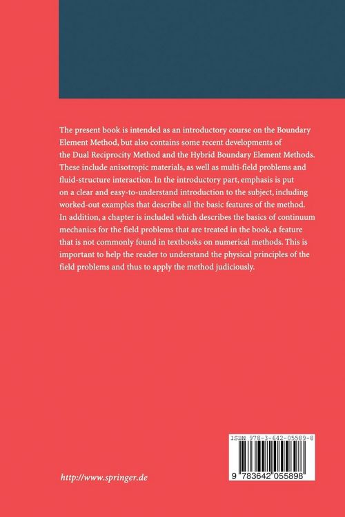 Produktbild: Boundary Element Methods for Engineers and Scientists