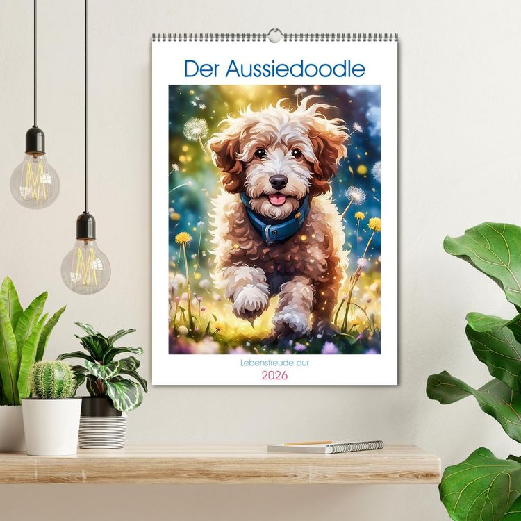 Produktbild: Der Aussiedoodle - Lebensfreude pur (Wandkalender 2026 DIN A2 hoch), CALVENDO Monatskalender