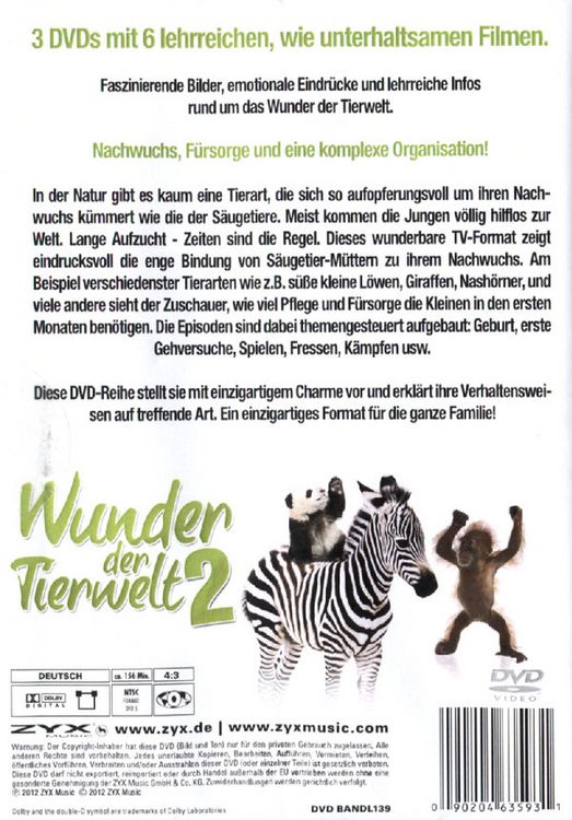 Produktbild: Wunder der Tierwelt 2 [3 DVDs]