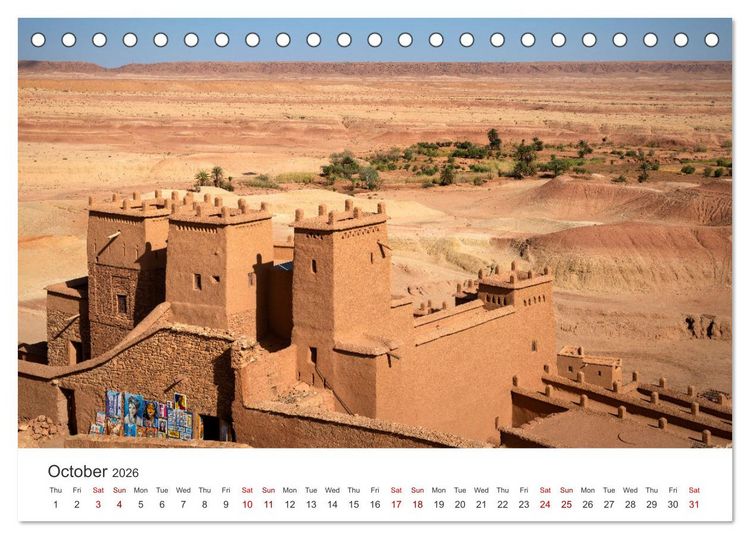 Produktbild: A quick trip to Morocco (Desk Calendar 2026 DIN A5 landscape), CALVENDO 12 Month DeskCalendar