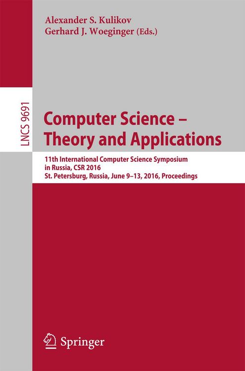 Produktbild: Computer Science - Theory and Applications