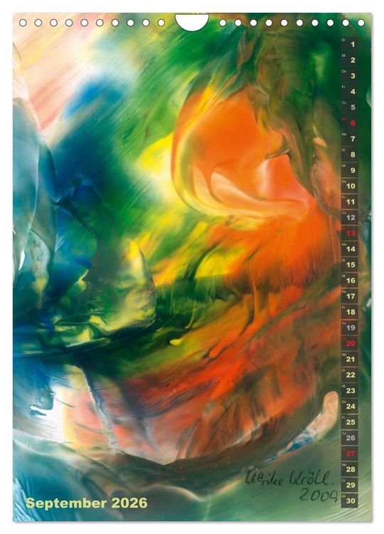 Produktbild: Encaustic-Malerei Kunstkalender 2026 (Wandkalender 2026 DIN A4 hoch), CALVENDO Monatskalender