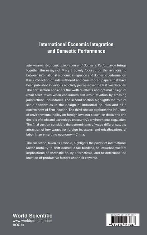 Produktbild: International Economic Integration & Domestic Performance