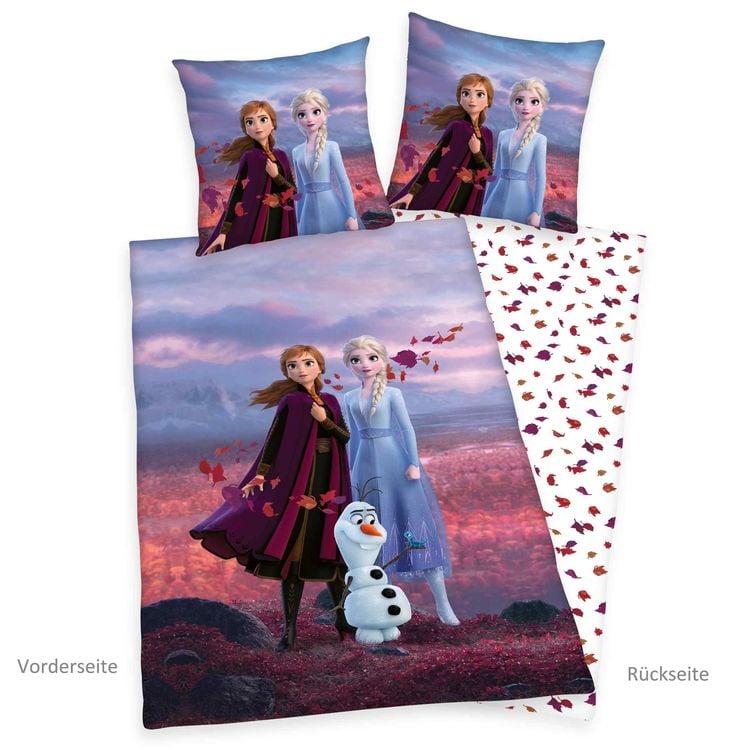 Produktbild: Disney 4479642050 - Eisk&ouml;nigin 2 Bettw&auml;sche, 80x80 cm + 135x200 cm, 100% Baumwolle