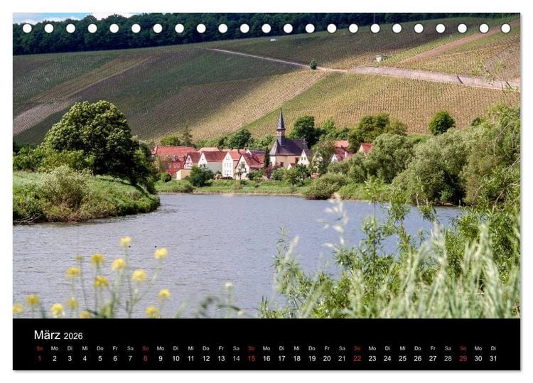 Produktbild: Sommerach - Perle der Mainschleife (Tischkalender 2026 DIN A5 quer), CALVENDO Monatskalender