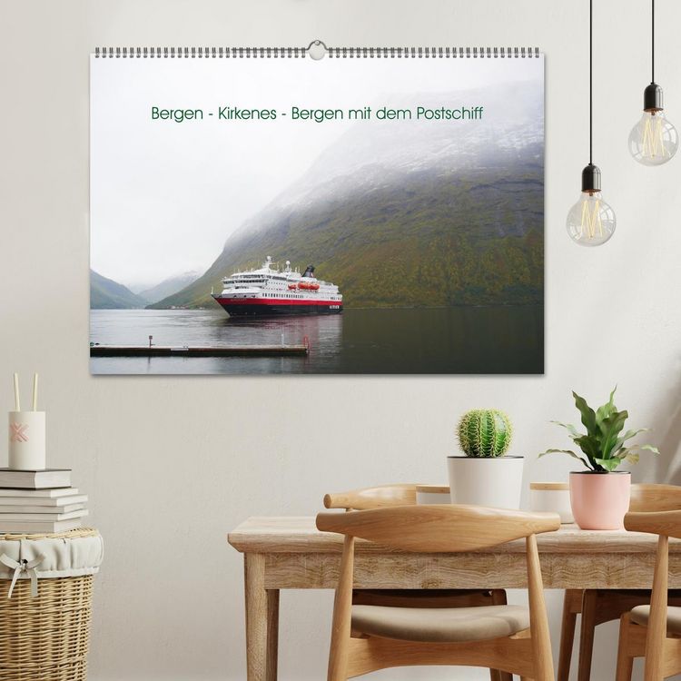 Produktbild: Bergen - Kirkenes - Bergen mit dem Postschiff (Wandkalender 2026 DIN A2 quer), CALVENDO Monatskalender