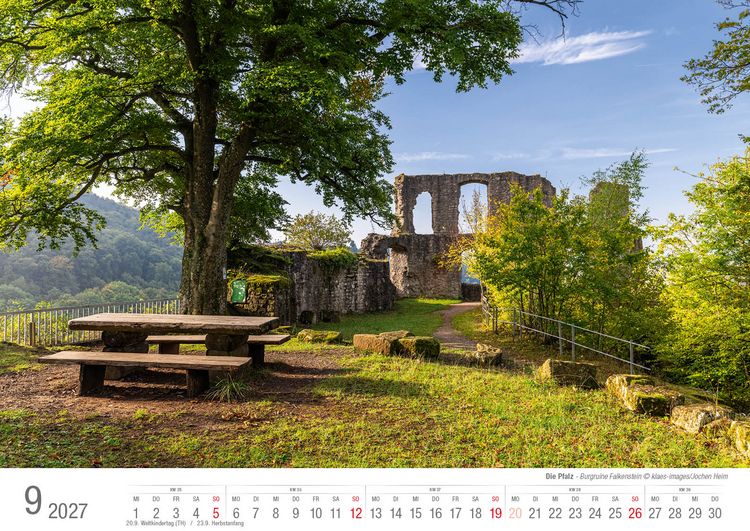 Produktbild: Die Pfalz 2027 Bildkalender A3 Spiralbindung