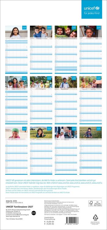 Produktbild: Unicef Familienplaner 2027