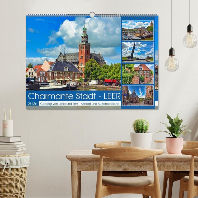 Produktbild: Charmante Stadt - LEER (Wandkalender 2026 DIN A2 quer), CALVENDO Monatskalender