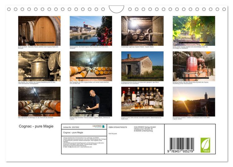Produktbild: Cognac - pure Magie (Wandkalender 2026 DIN A4 quer), CALVENDO Monatskalender