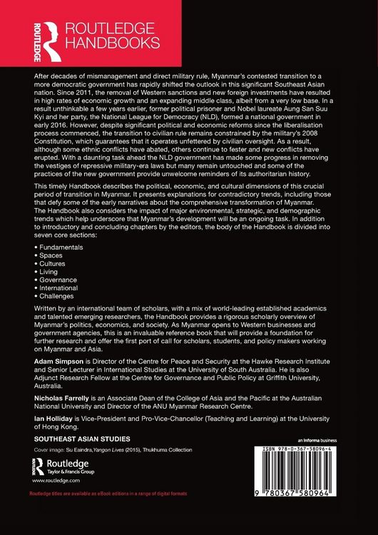Produktbild: Routledge Handbook of Contemporary Myanmar