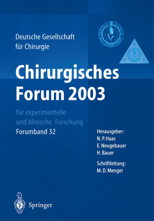 Produktbild: Chirurgisches Forum 2003 f&uuml;r experimentelle und klinische Forschung