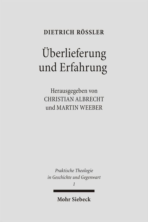 Produktbild: &Uuml;berlieferung und Erfahrung