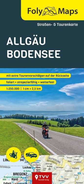 Produktbild: FolyMaps Karte Allg&auml;u Bodensee 1:250 000