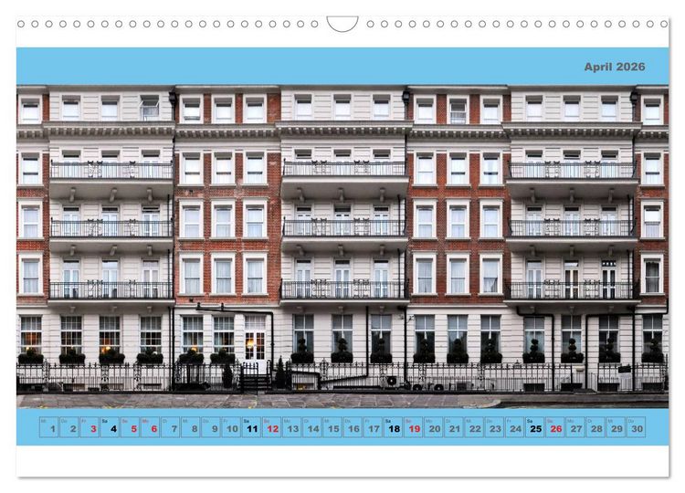 Produktbild: London Fassade 2026 (Wandkalender 2026 DIN A3 quer), CALVENDO Monatskalender