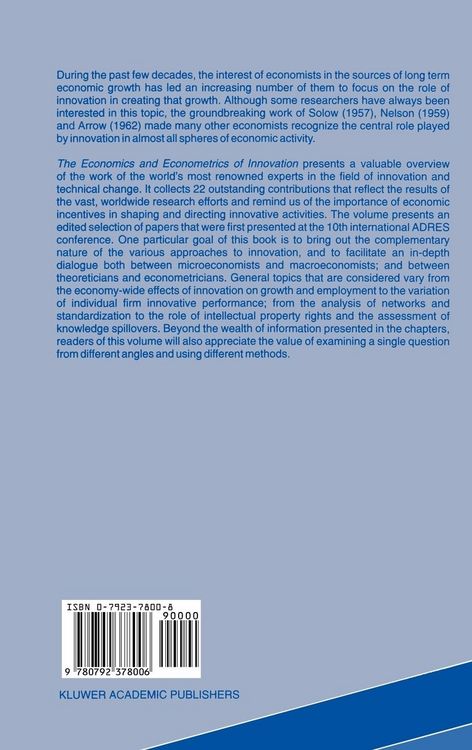 Produktbild: The Economics and Econometrics of Innovation