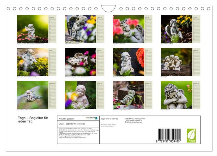 Produktbild: Engel - Begleiter f&uuml;r jeden Tag (Wandkalender 2026 DIN A4 quer), CALVENDO Monatskalender