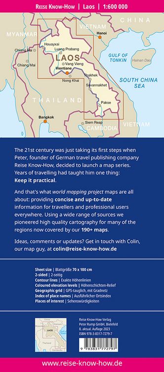 Produktbild: Reise Know-How Landkarte Laos