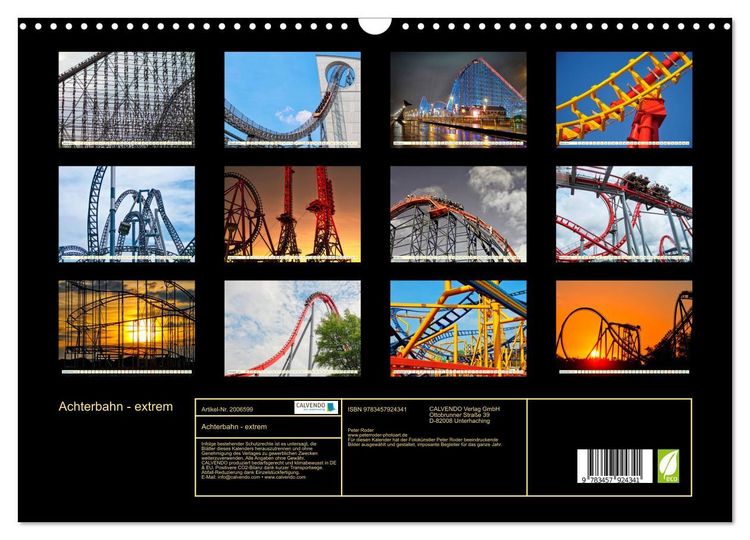 Produktbild: Achterbahn - extrem (Wandkalender 2026 DIN A3 quer), CALVENDO Monatskalender