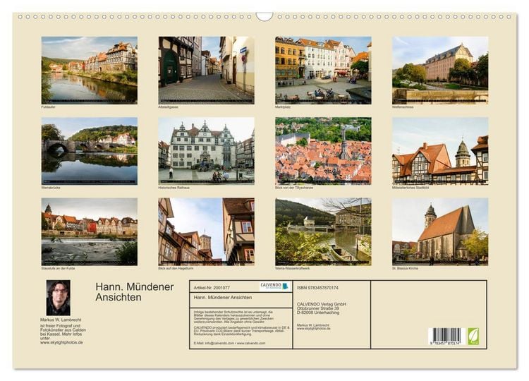 Produktbild: Hann. M&uuml;ndener Ansichten (Wandkalender 2026 DIN A2 quer), CALVENDO Monatskalender