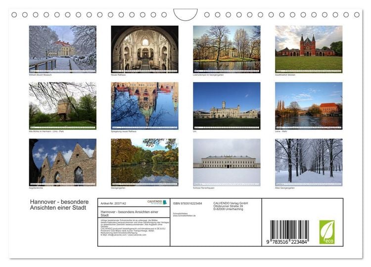 Produktbild: Hannover - besondere Ansichten einer Stadt (Wandkalender 2026 DIN A4 quer), CALVENDO Monatskalender