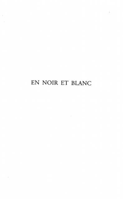 Produktbild: En Noir Et Blanc