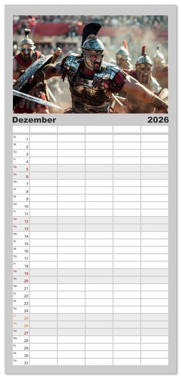 Produktbild: Familienplaner 2026 - Unbeugsame Herzen mit 5 Spalten (Wandkalender, 21 x 45 cm) CALVENDO