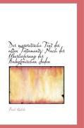 Produktbild: Der Masoretische Text Des Alten Testaments: Nach Der Berlieferung Der Babylonischen Juden