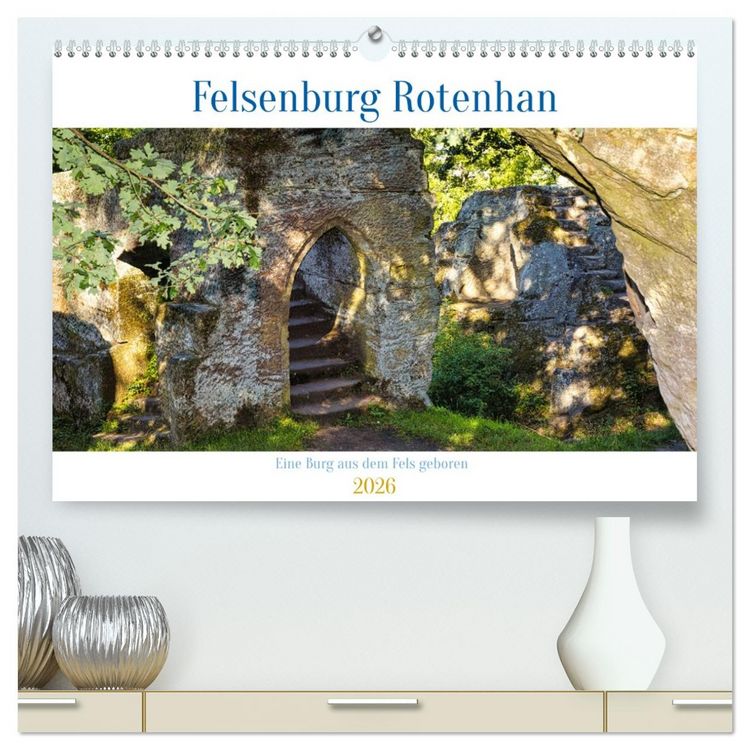 Produktbild: Felsenburg Rotenhan (hochwertiger Premium Wandkalender 2026 DIN A2 quer), Kunstdruck in Hochglanz