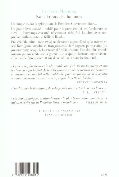 Produktbild: Nous etions des hommes