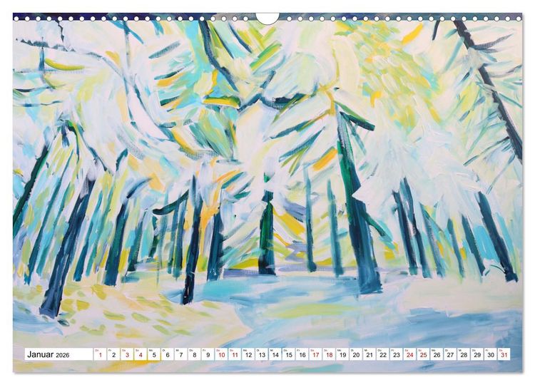Produktbild: Landschaft in der Malerei: Ein Kunstkalender (Wandkalender 2026 DIN A3 quer), CALVENDO Monatskalender