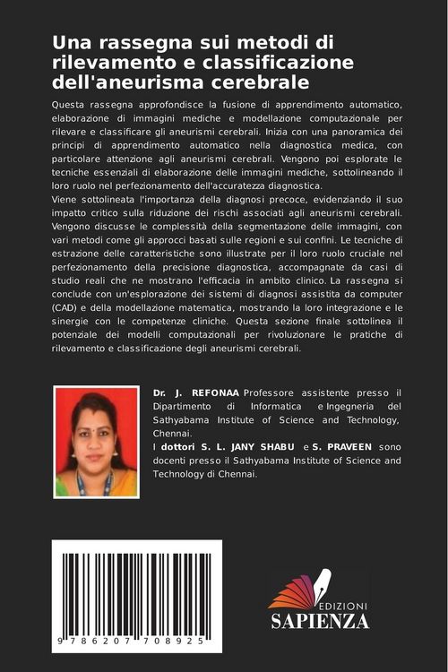 Produktbild: Una rassegna sui metodi di rilevamento e classificazione dell'aneurisma cerebrale