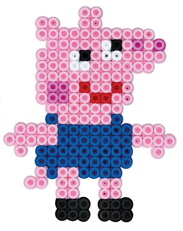 Hama 7965 - Kleine Geschenkpackung Peppa Pig, Bügelperlen midi, 2000 Stück