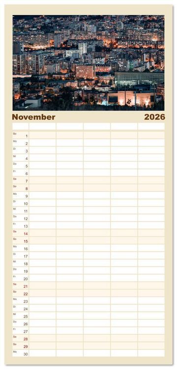 Produktbild: Familienplaner 2026 - Georgien - Neuzeit-Chroniken mit 5 Spalten (Wandkalender, 21 x 45 cm) CALVENDO