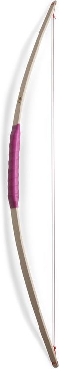 Produktbild: BestSaller 1266 - Prinzessinnen-Bogen inkl. 3 Pfeilen, Eschenholz, 90cm, Holz-Bogen, Griff mit pinke Kunstlederwickelung