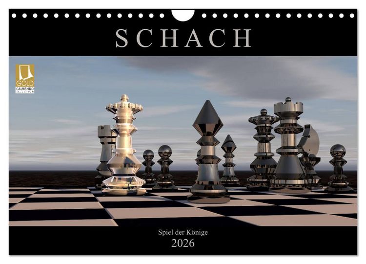 Produktbild: SCHACH - Spiel der K&ouml;nige (Wandkalender 2026 DIN A4 quer), CALVENDO Monatskalender