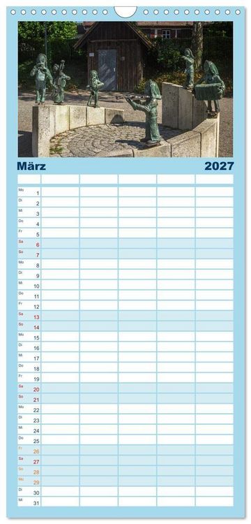 Produktbild: Familienplaner 2027 - Allensbach am Bodensee mit 5 Spalten (Wandkalender, 21 x 45 cm) CALVENDO