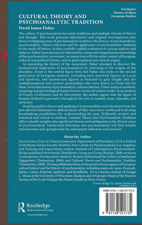 Produktbild: Cultural Theory and Psychoanalytic Tradition
