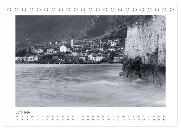 Produktbild: Limone sul Garda schwarzwei&szlig; (Tischkalender 2026 DIN A5 quer), CALVENDO Monatskalender