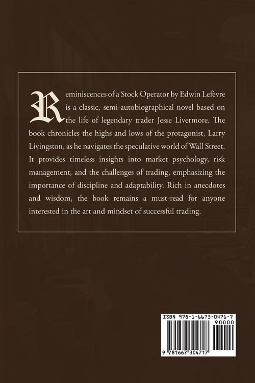 Produktbild: Reminiscences of a Stock Operator