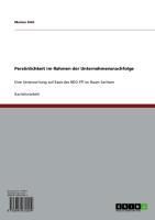 Produktbild: Pers&ouml;nlichkeit im Rahmen der Unternehmensnachfolge