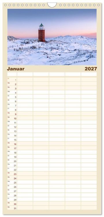 Produktbild: Familienplaner 2027 - Schleswig-Holstein - Momente zwischen den Meeren mit 5 Spalten (Wandkalender, 21 x 45 cm) CALVENDO