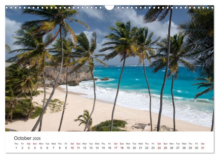 Produktbild: Caribbean beaches and the shades of blue (Wall Calendar 2026 DIN A3 landscape), CALVENDO 12 Month Wall Calendar