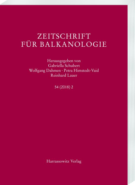 Produktbild: Zeitschrift f&uuml;r Balkanologie 54 (2018) 2