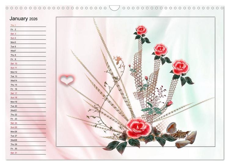 Produktbild: Enchanting Ikebana (Wall Calendar 2026 DIN A3 landscape), CALVENDO 12 Month Wall Calendar