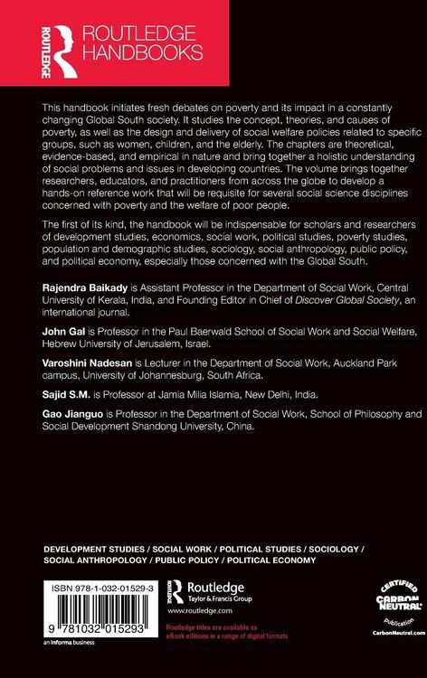Produktbild: The Routledge Handbook of Poverty in the Global South