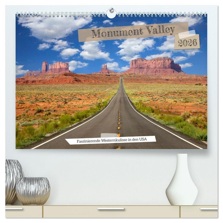 Produktbild: Monument Valley - Faszinierende Westernkulisse in den USA (hochwertiger Premium Wandkalender 2026 DIN A2 quer), Kunstdruck in Hochglanz